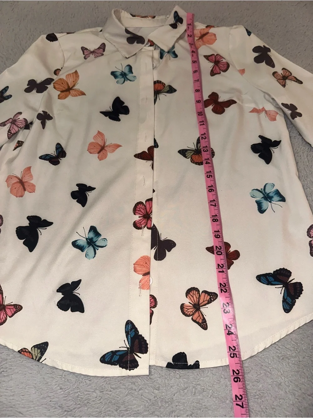 Butterflies button up shirt